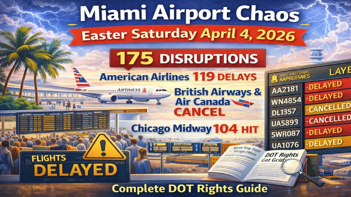 Miami Easter Travel Snarls: 175 Flights Disrupted at MIA