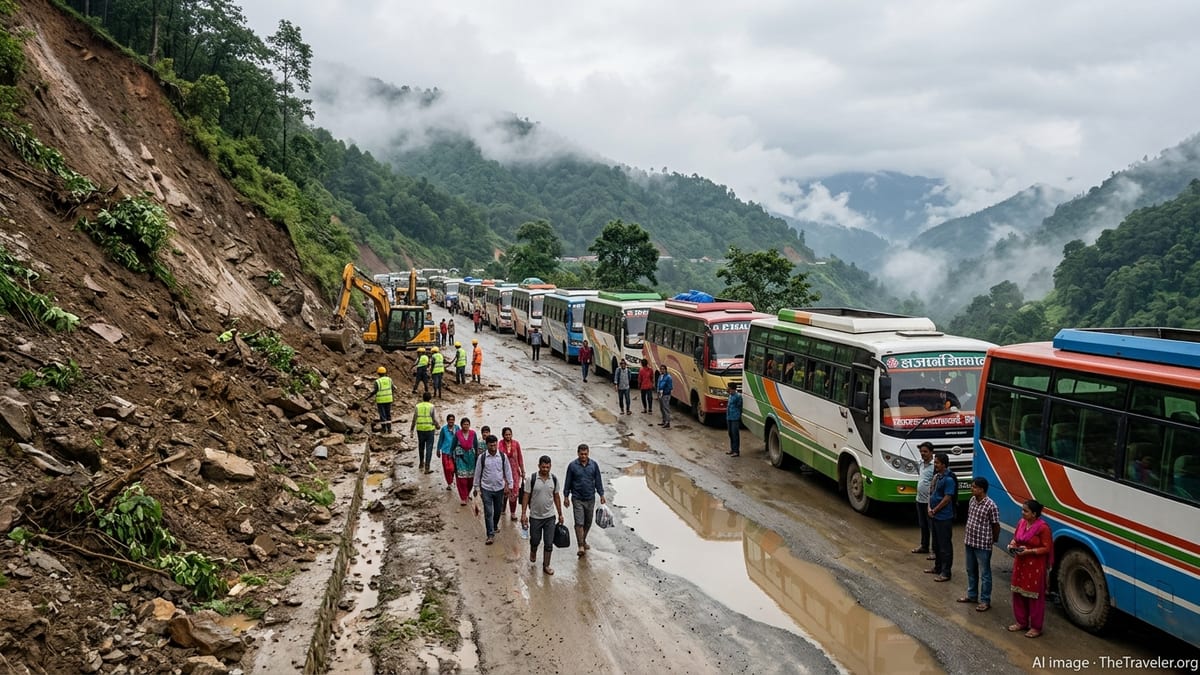 Over 220 Passengers Rescued After Mid-Hill Highway Blockage