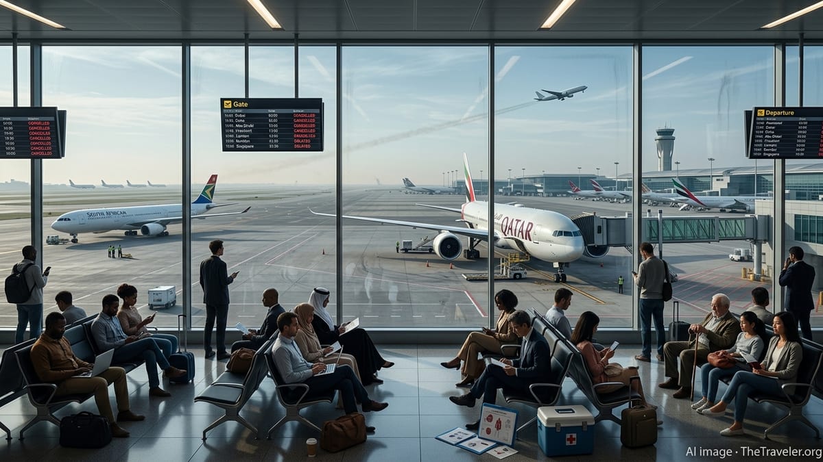 Middle East Airspace Turmoil Hits South Africa’s Travel Links