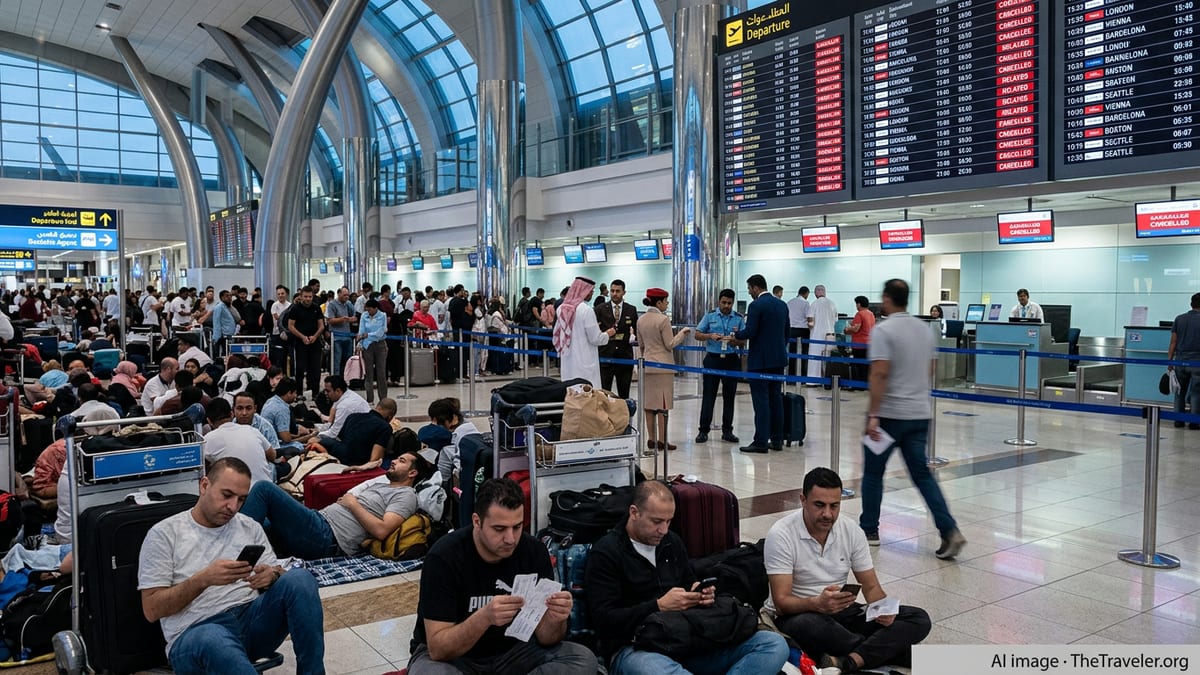 Middle East Air Chaos Strands Thousands as 1,044 Flights Axed