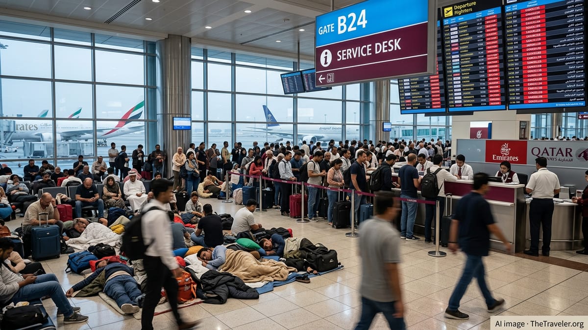 Middle East Airspace Chaos Strands Thousands of Flyers