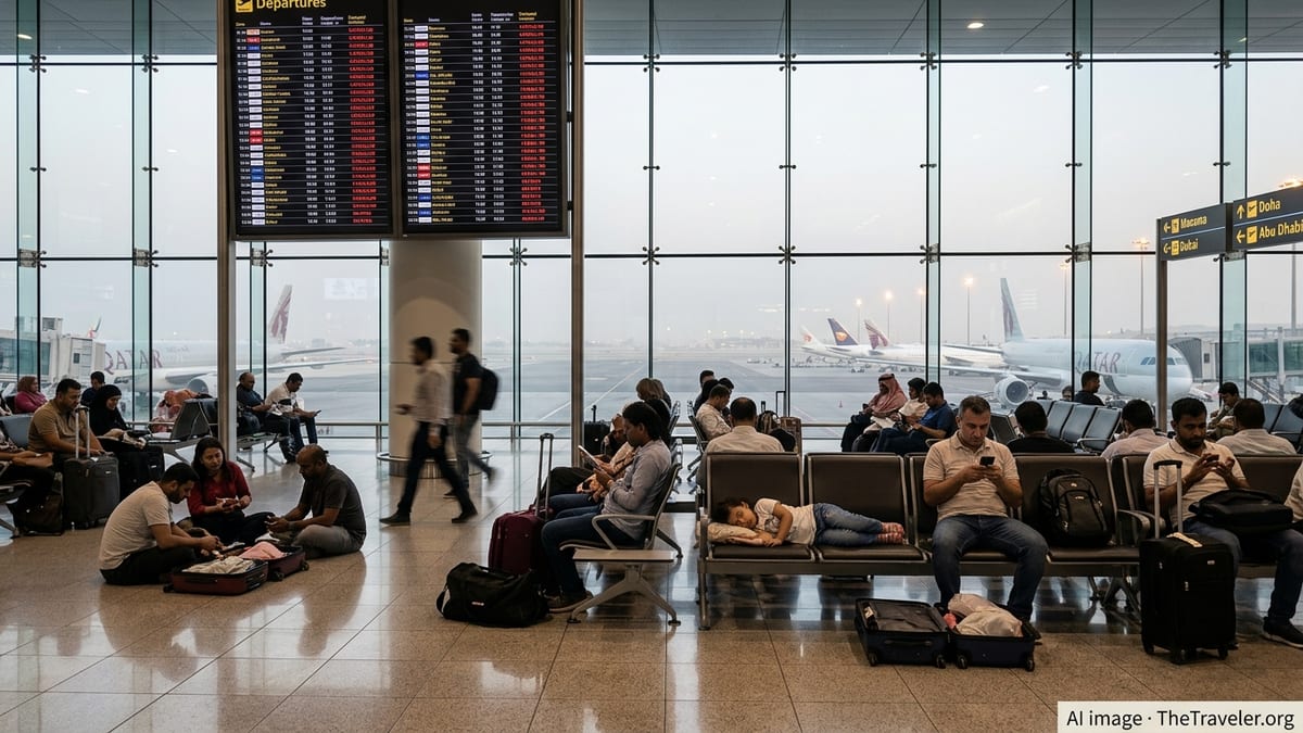 Middle East Air Chaos Grounds Dozens of Gulf Flights