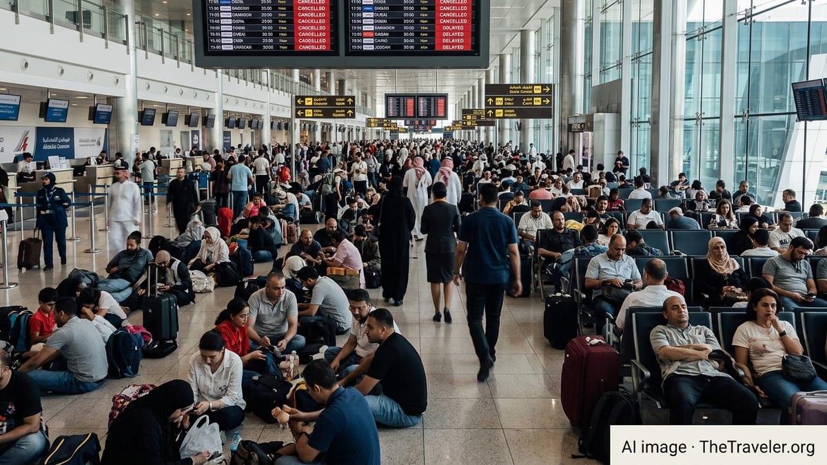 Middle East Air Chaos Strands Thousands as Flights Axed