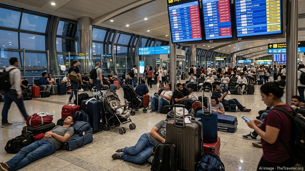 Middle East Airspace Disruption Strands Thousands of Travelers