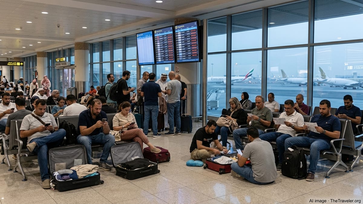 Middle East Flight Chaos Strands Travelers in Key Gulf Hubs