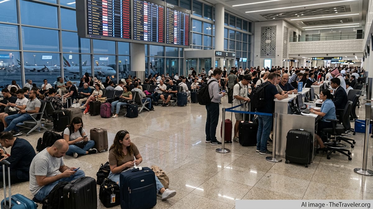 Middle East Airspace Shutdown Leaves Travelers Stranded