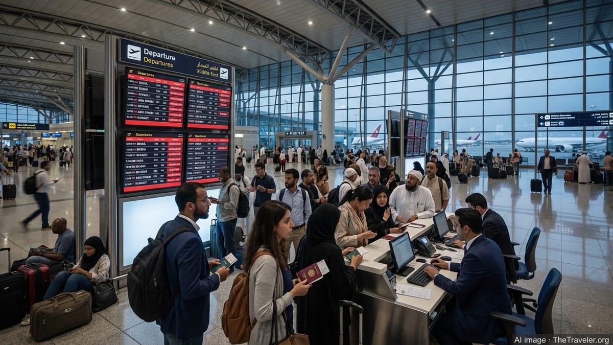 Middle East Air Chaos as Gulf Carriers Halt Flights