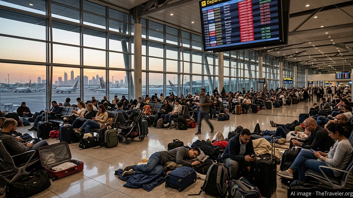 Middle East Flight Chaos Strands Thousands as Airlines Cut 246 Routes