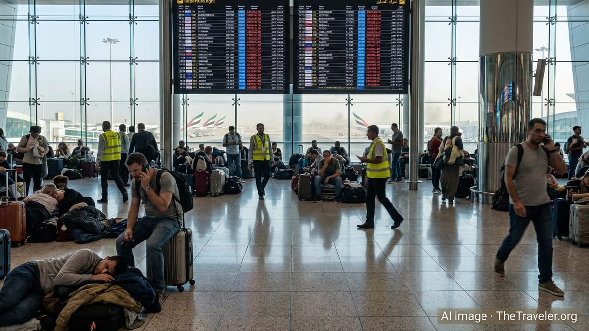 Middle East War Shutters Gulf Hubs, Stranding Travelers