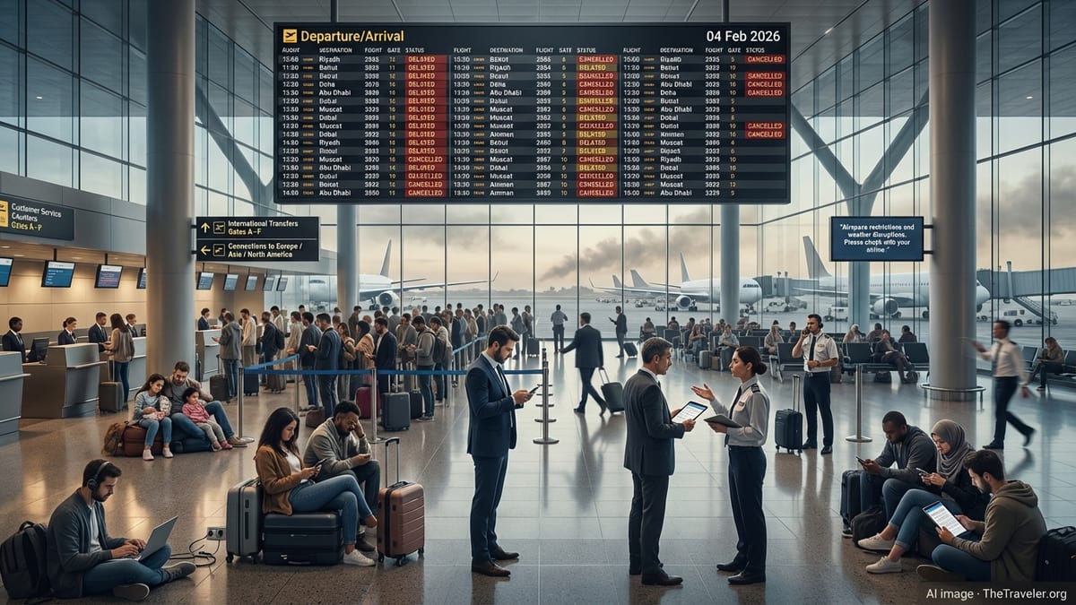 Fresh Wave of Middle East Flight Delays Hits Major Gulf and Levant Hubs