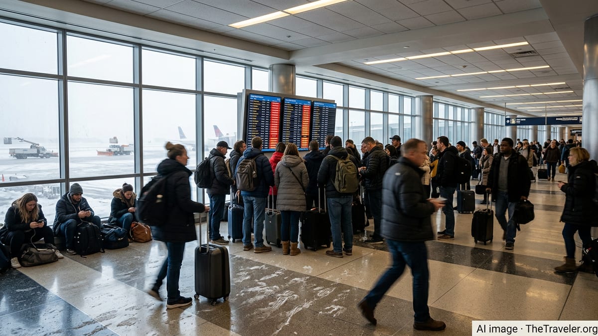 Midwest Blizzard Snarls Spring Break Travel Across U.S.