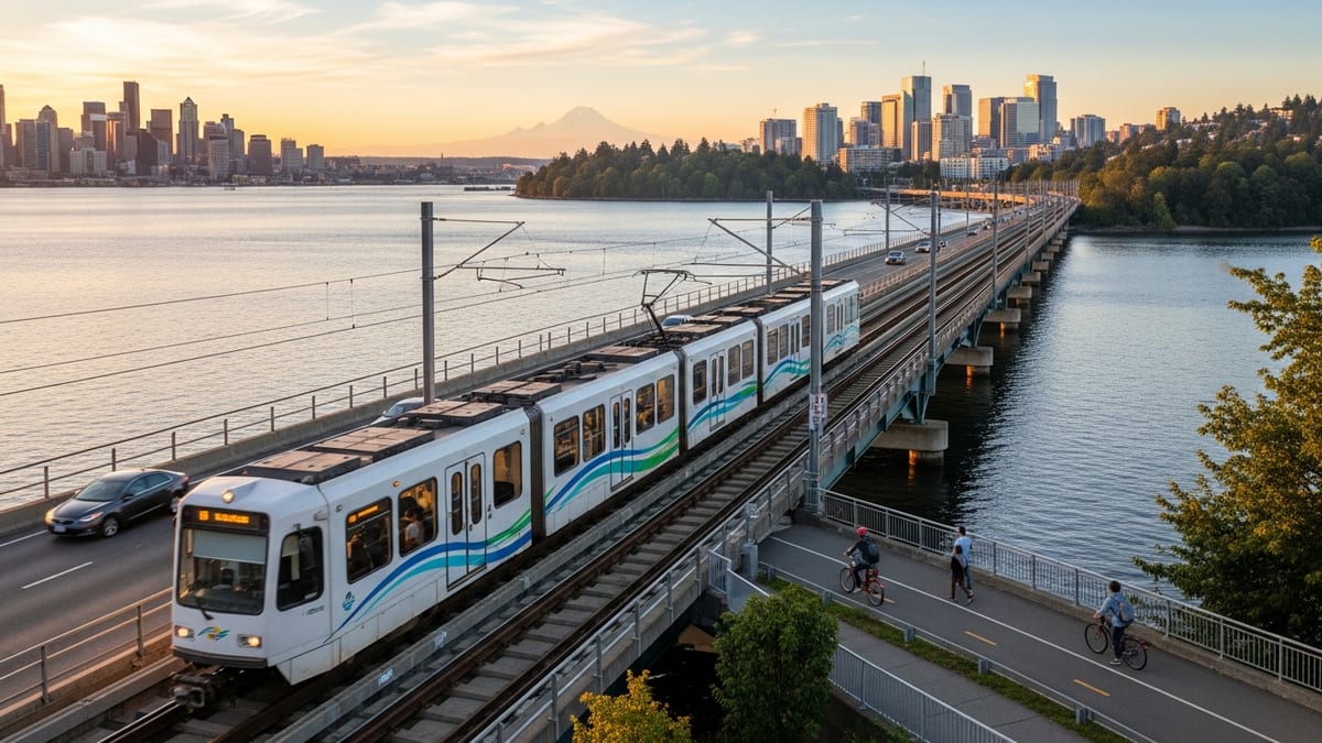 Seattle’s New Crosslake Light Rail Turns Lake Washington Crossing Into Scenic Visitor Gateway
