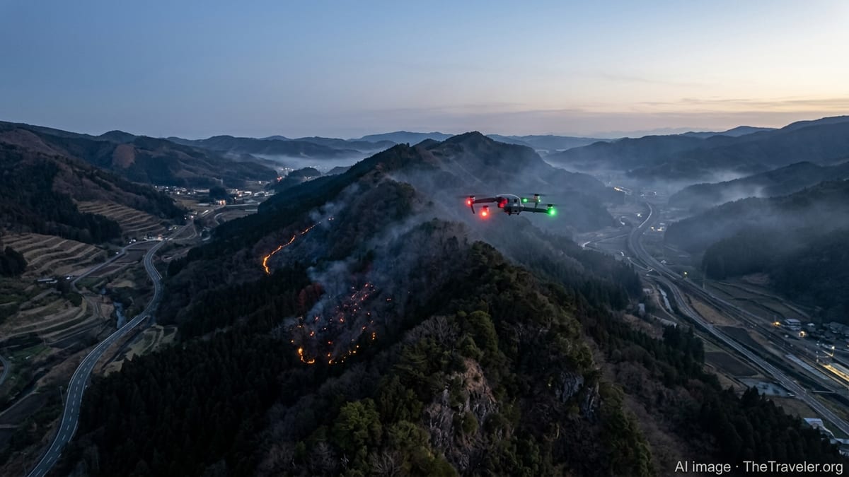 Night Drones on Mount Ogi Signal a New Era in Disaster Travel Safety
