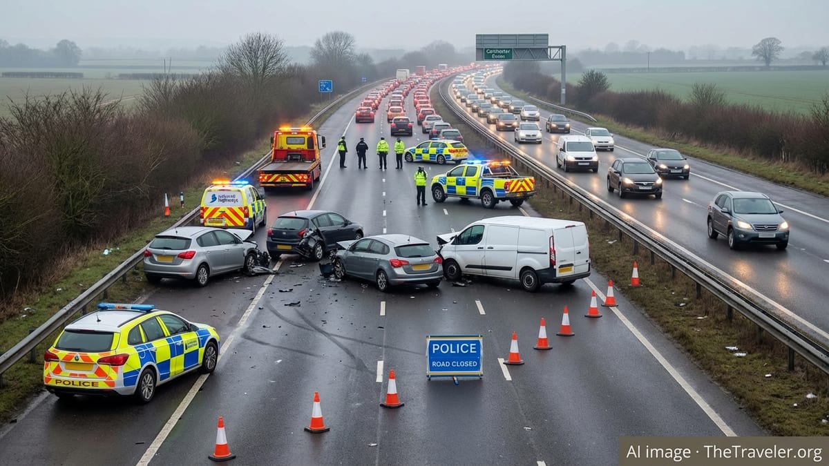 Six-Vehicle Crash Brings A12 Near Stratford St Mary to a Standstill