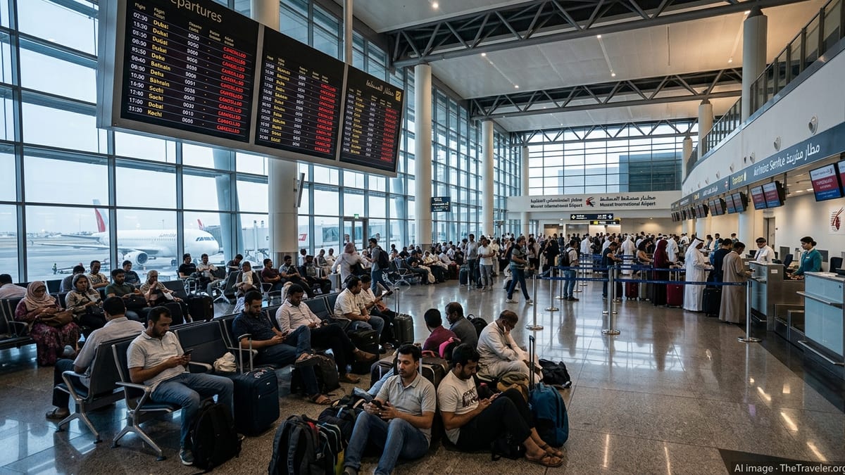 Muscat Flight Chaos as Regional Airspace Crisis Deepens