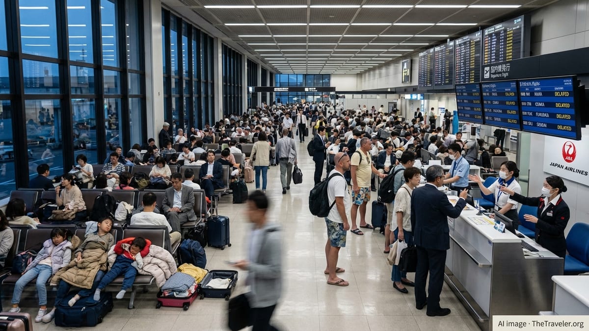 Japan Flight Disruptions Strand Hundreds at Narita and Naha