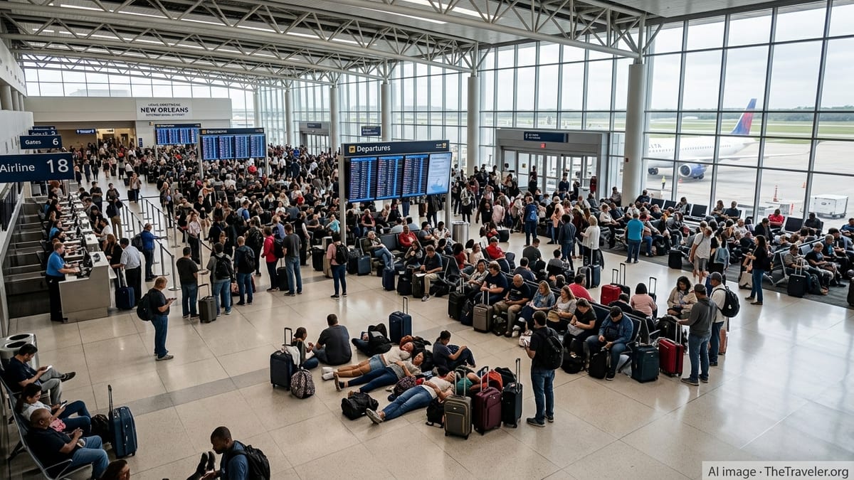 Major Flight Disruptions Strand Travelers at New Orleans MSY