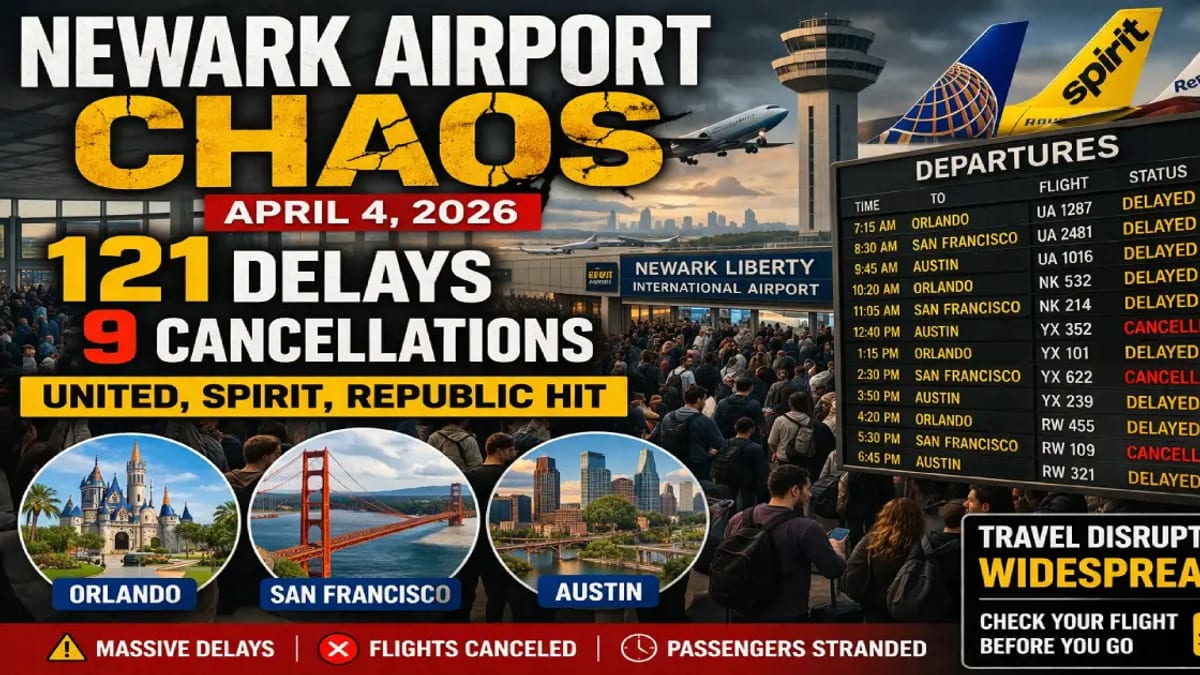 Newark Airport Chaos on April 4: Dozens of Flights Disrupted