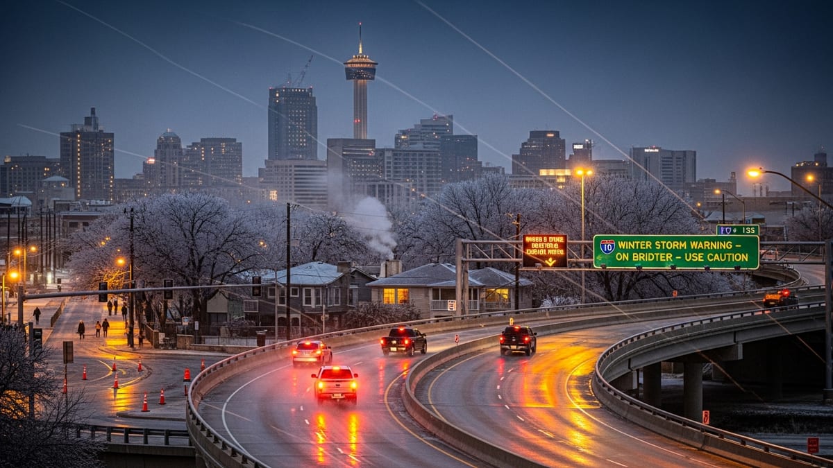 Arctic Blast Threatens Travel Disruptions as San Antonio Braces for Rare Deep Freeze