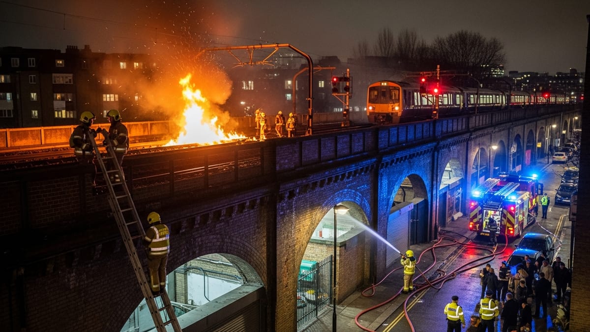 Track Fire Near Queen’s Road Peckham Sparks Major Evening Disruption in South London