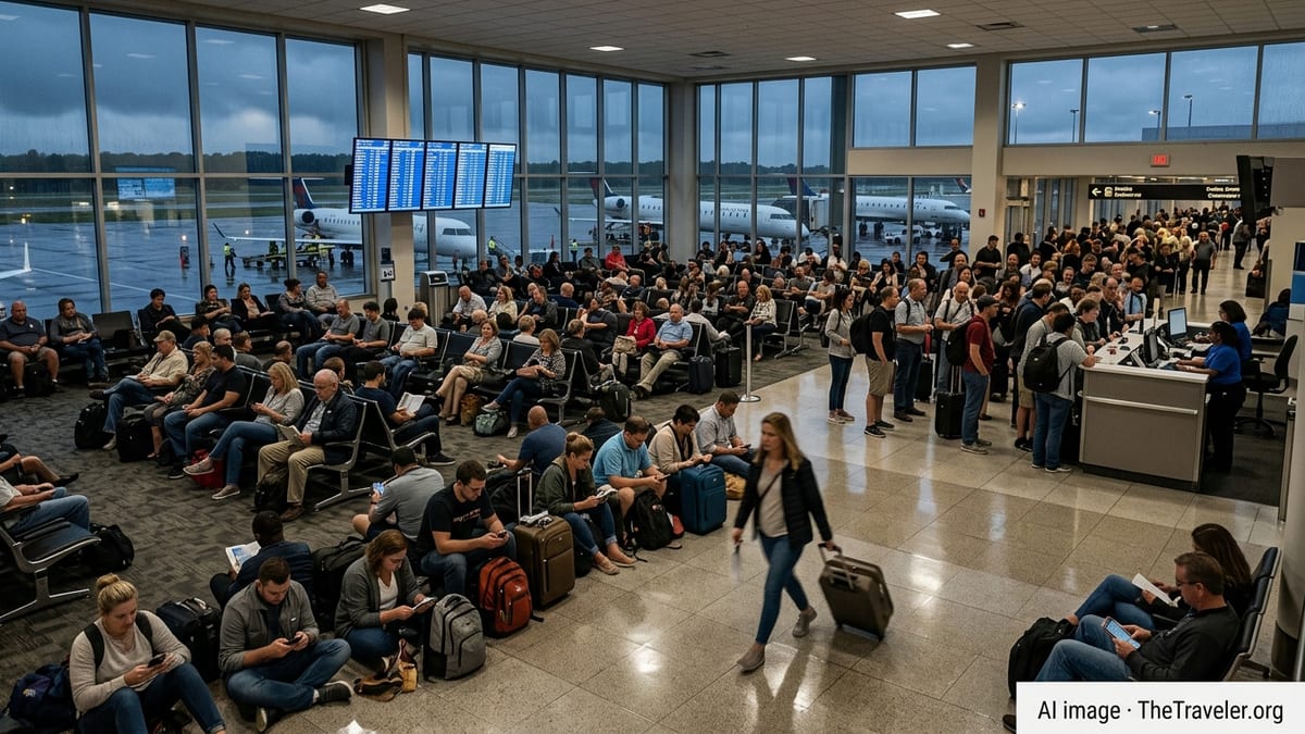 Flight Disruptions Strand Travellers at Norfolk Airport