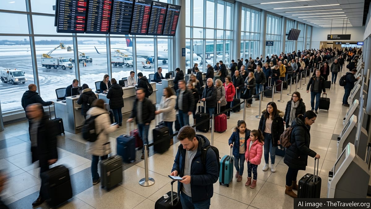 Mass Flight Disruptions Strand Travelers Across North America