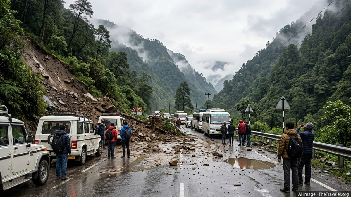 North Sikkim Issues Advisory After Landslide Strands Tourists