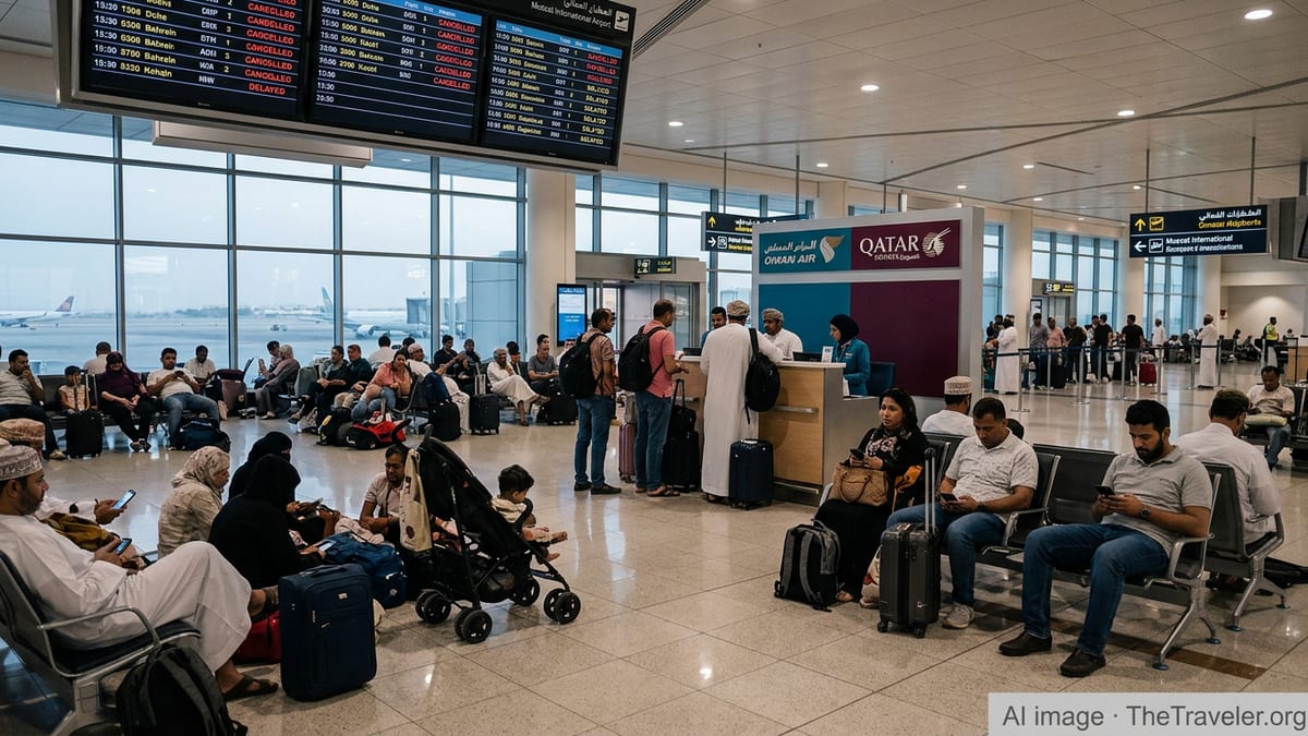 Oman and Qatar Flight Cancellations Leave Passengers Stranded