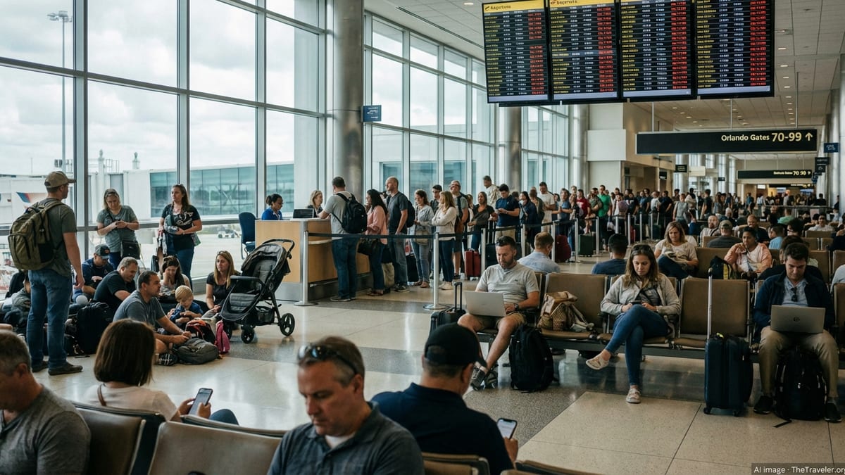 Hundreds of Travelers Delayed at Orlando International Airport