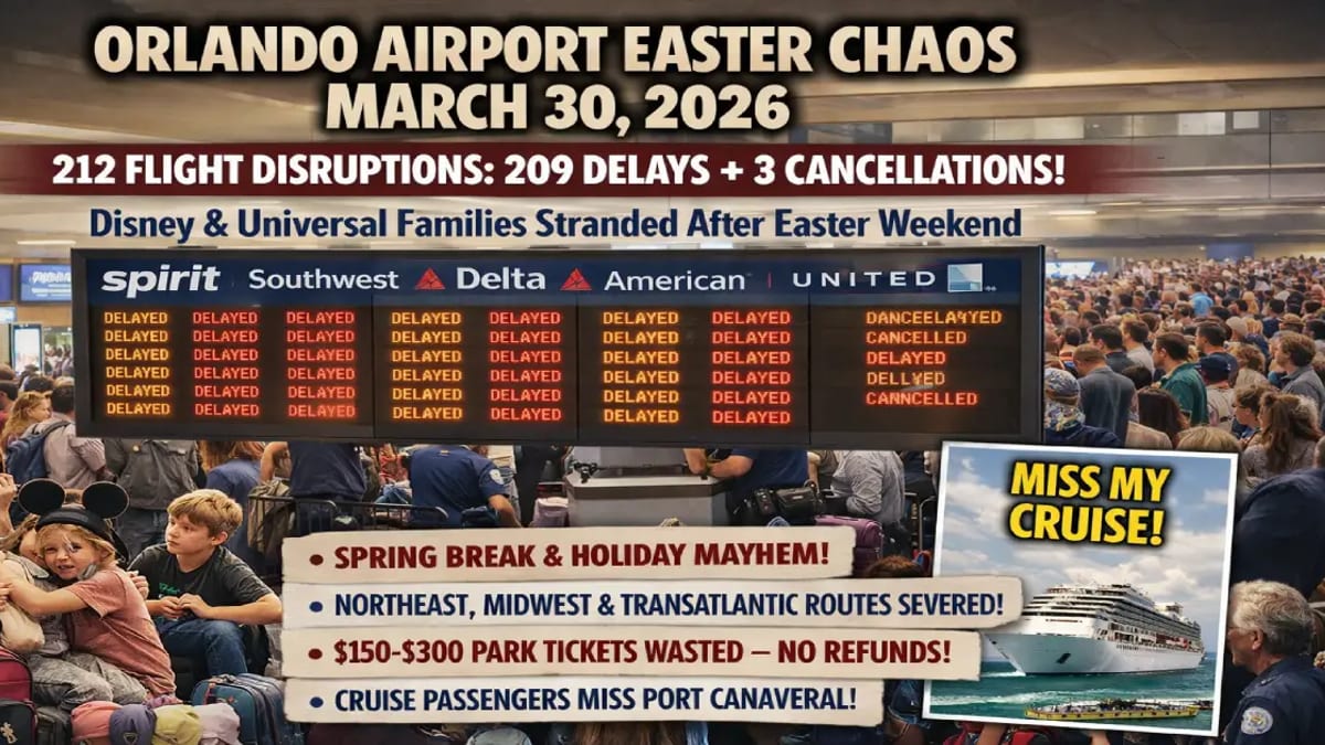 Orlando Easter Flight Chaos Strands Hundreds of Theme Park Travelers