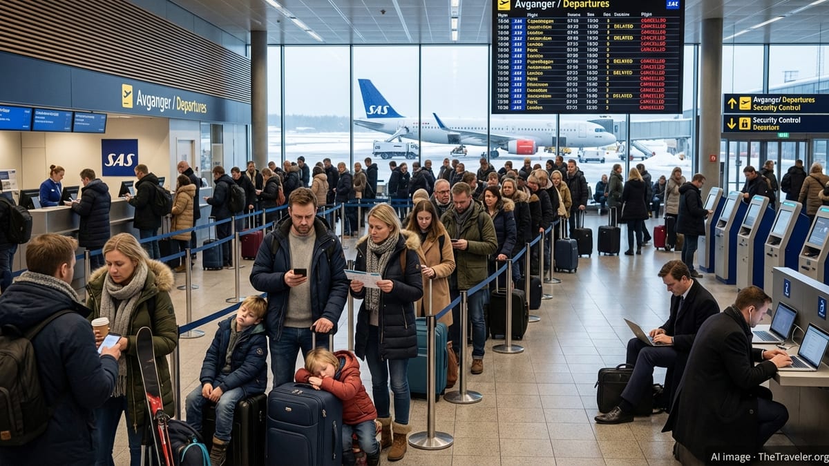 SAS Cancels 71 Flights as Winter Chaos Strands Thousands Across European Hubs