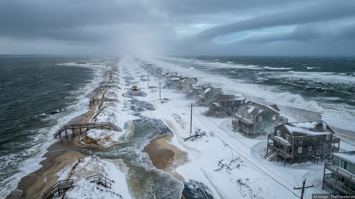 Bomb Cyclone Gianna Paralyzes North Carolina Travel and Pounds Outer Banks