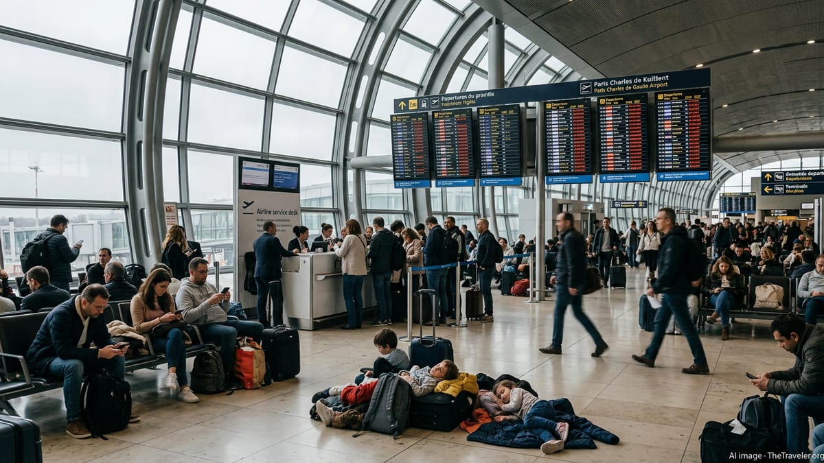 Paris Flight Disruptions Strand Passengers as Chaos Spreads