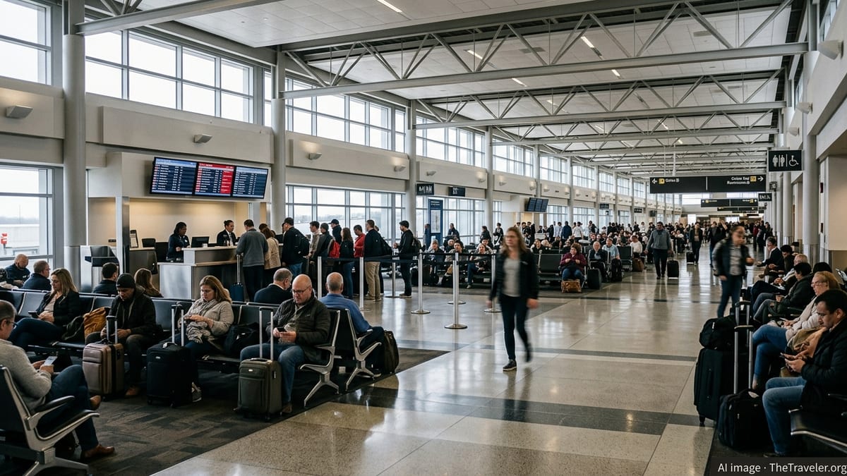 Delays Strand Passengers at Philadelphia International Airport