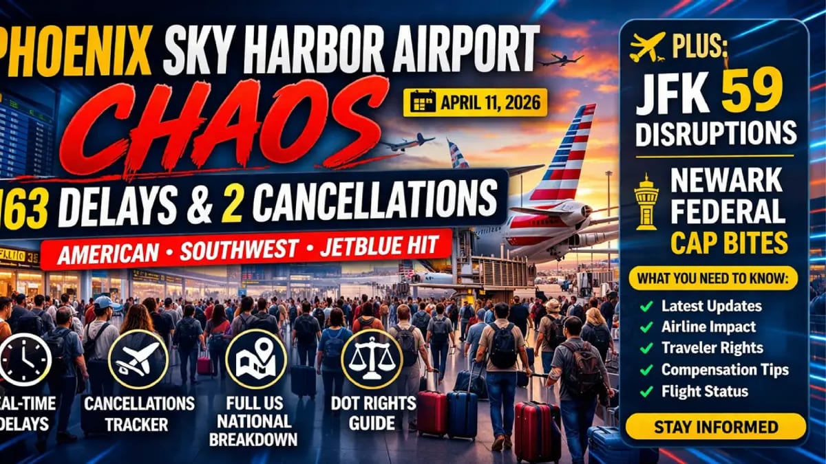 Phoenix Sky Harbor Chaos as 165 Flight Disruptions Hit US Network