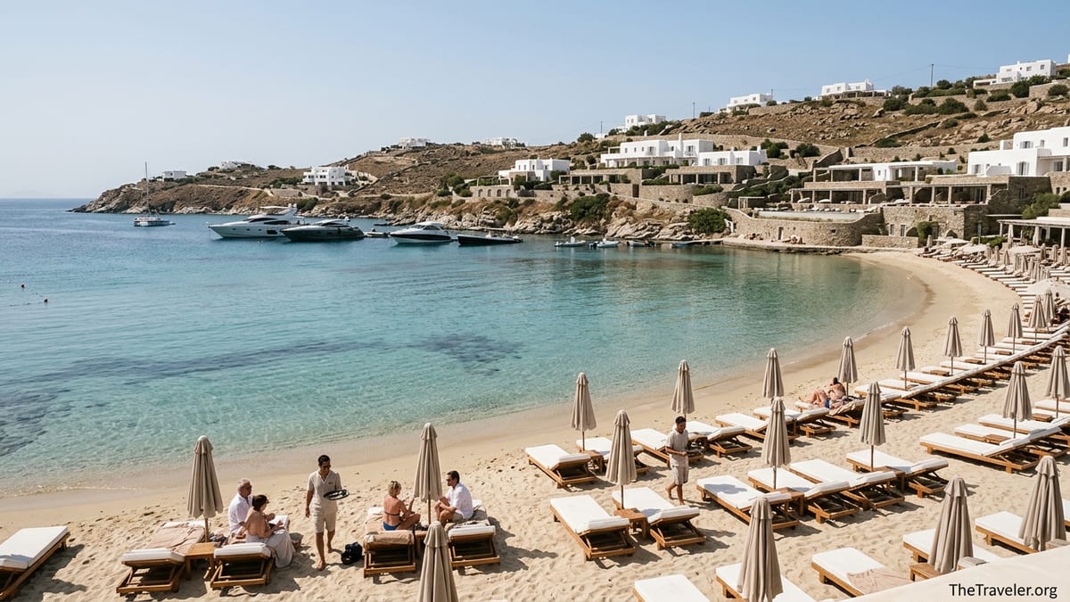 Why Psarou Beach in Mykonos Isn’t Nearly as Overrated as It Sounds
