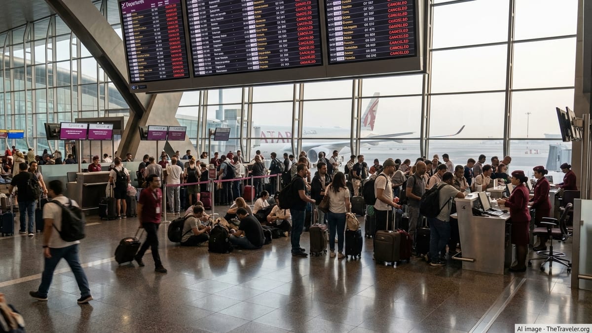 Qatar Airways Halts Doha Flights as Airspace Closure Hits Key Routes