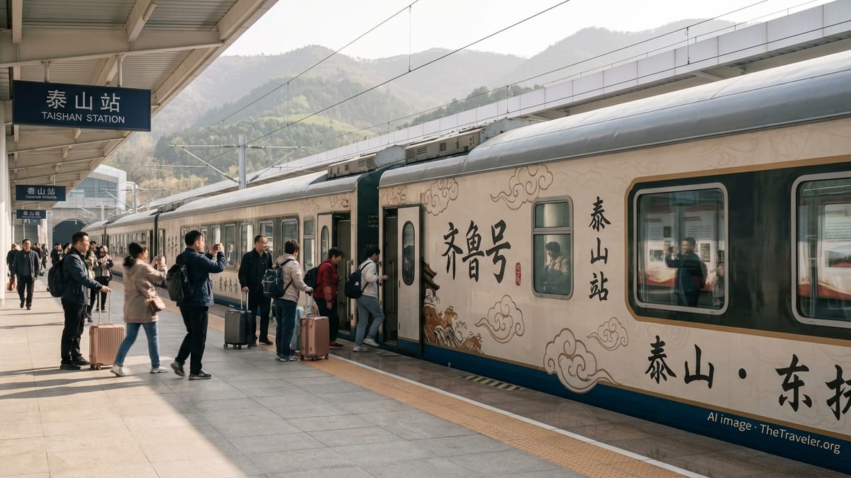 Qilu No 1 Tourism Train Debuts as Rolling Museum in North China
