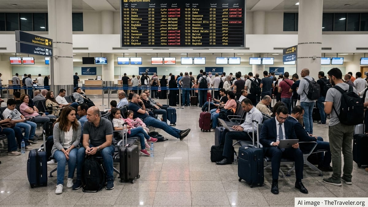 Mass Cancellations at Amman’s Queen Alia Airport Strand Hundreds