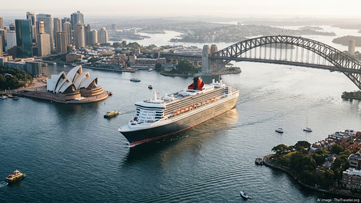 Queen Mary 2 Reaches Sydney, Launching 108-Night World Voyage