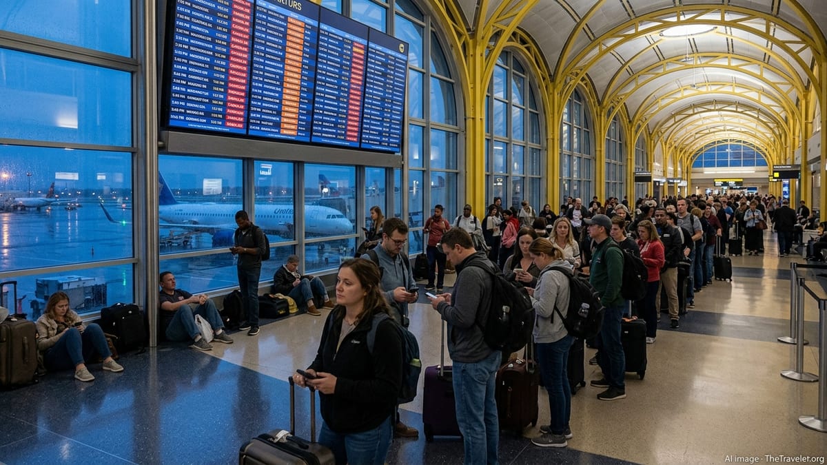 Chaos at Reagan National as Ground Stop Triggers Mass Cancellations