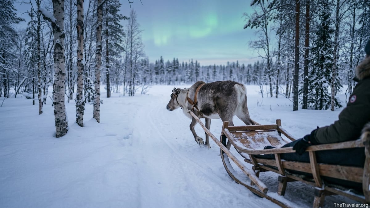 Gliding Through the Snow on Reindeer Rides in Lapland