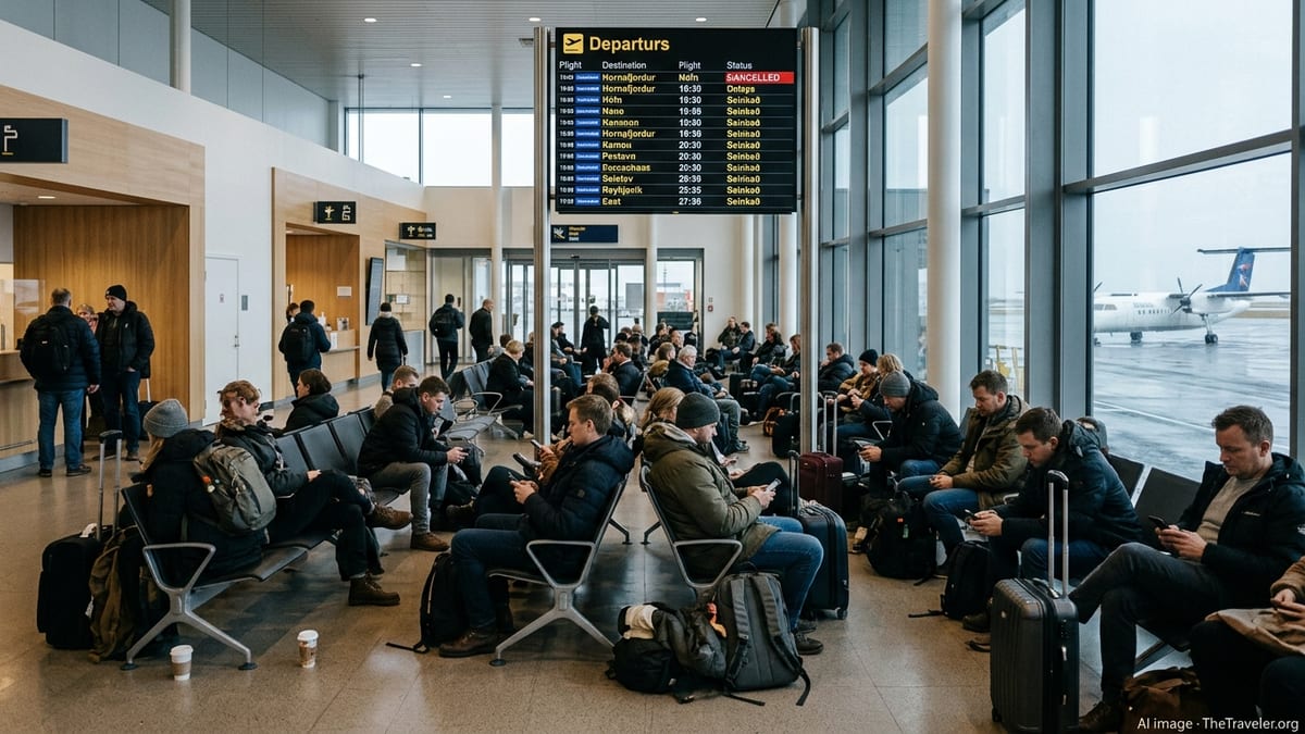 Flight Cancellations at Reykjavik Strand Passengers to Hornafjordur