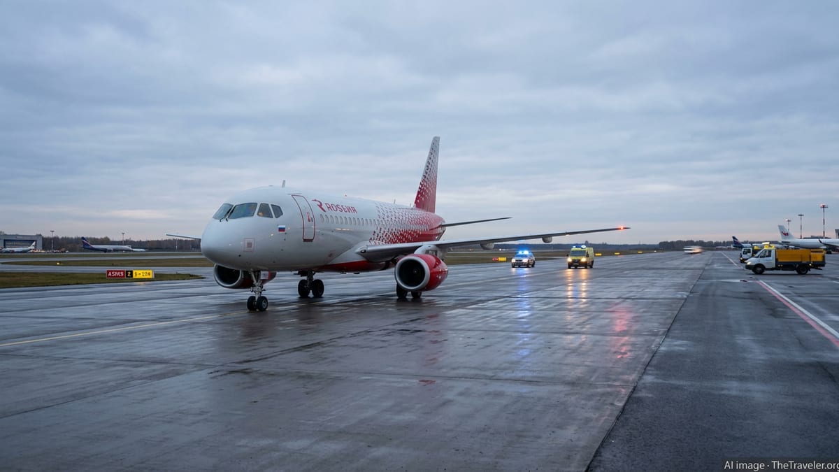 Rossiya Superjet Circles Pulkovo After Landing Gear Alert