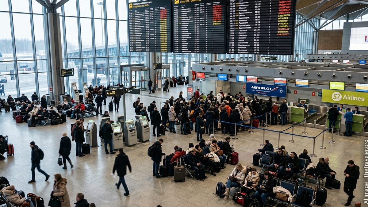 Major Flight Delays Snarl Air Travel Across Russian Hubs