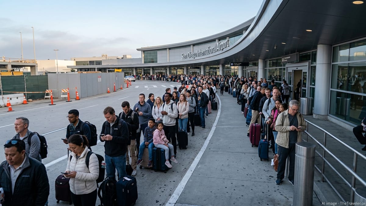 San Diego airport travelers face long lines amid DHS shutdown