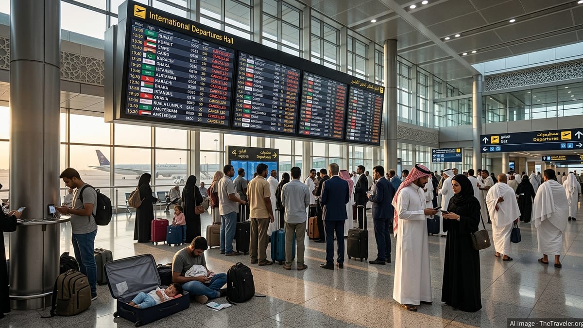 Saudi Travel Chaos as Scores of Flights Cancel Across Region