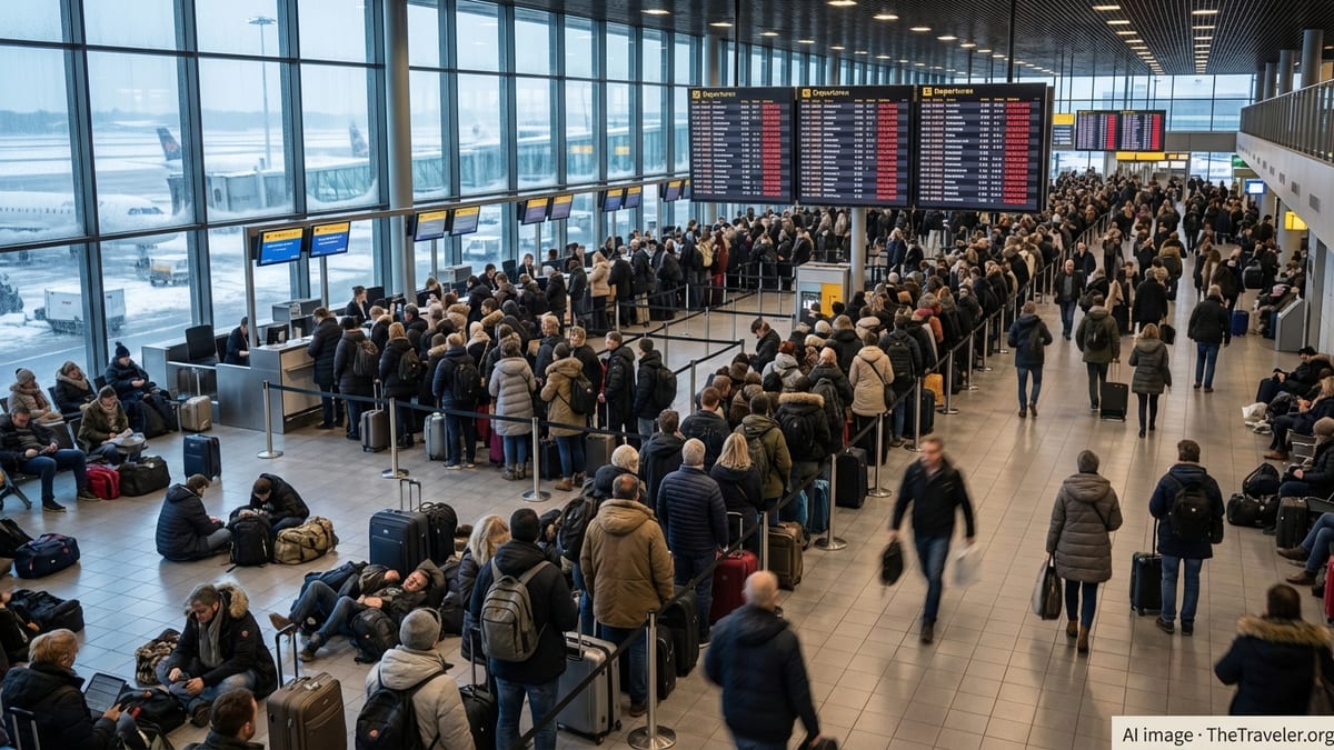 Snow Chaos at Schiphol Strands Thousands Across Europe