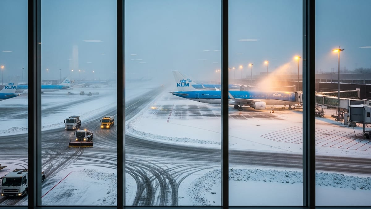 Snowstorm Anna Paralyzes Amsterdam Schiphol, Thousands of Flights Cancelled Across Northwest Europe