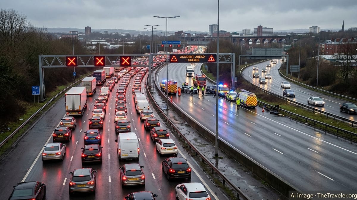 Crashes Bring Rush-Hour Chaos to Manchester’s M60 With Severe Delays